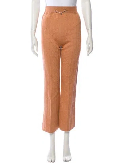 Pre-owned Hermes Cashmere Wide Leg Pants In Neutral