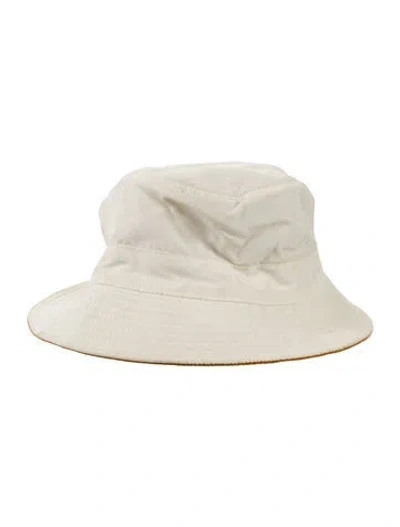 Pre-owned Hermes Cashmere-lined Bucket Hat In Neutral
