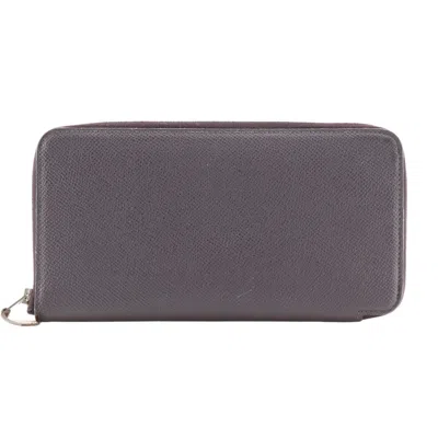 Pre-owned Hermes Cassis Epsom Leather Long Wallet (bi-fold) ()