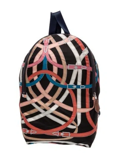 Pre-owned Hermes Cavalcadour Airsilk Backpack In Black