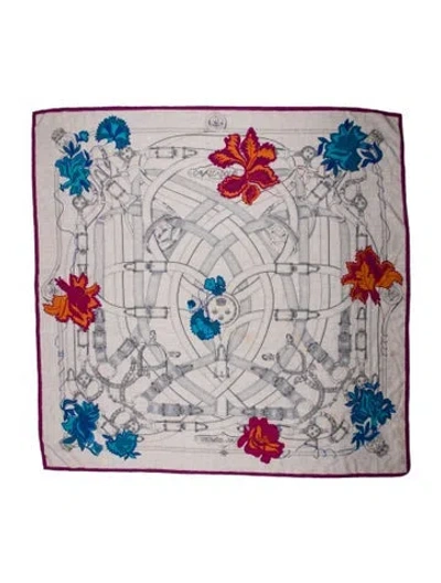 Pre-owned Hermes Cavalcadour Cashmere Shawl In Multi