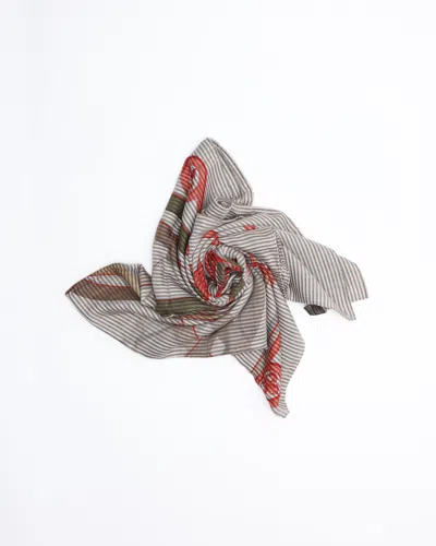 Pre-owned Hermes Hermès Cavalcadour Cashmere Silk Scarf