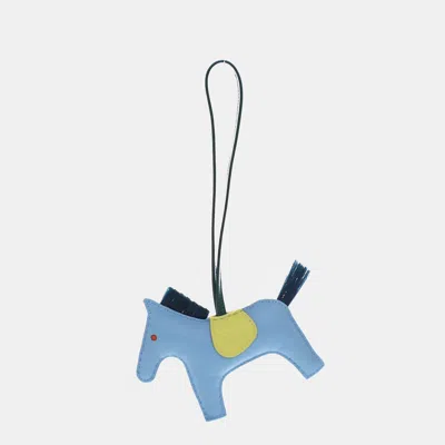 Pre-owned Hermes Celeste Milo Lambskin Rodeo Charm Mm In Multi