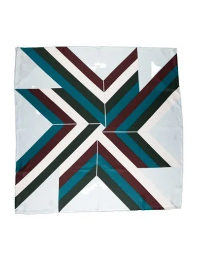 Pre-owned Hermes Centered Rhyme De Elaine Lustig Cohen Silk Scarf W/ Tags In Gray