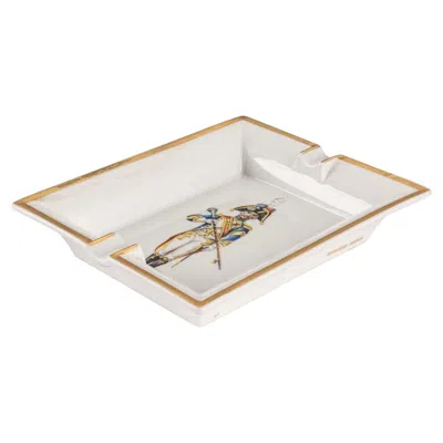 Pre-owned Hermes Hermès Ceramic Ashtray, 20th Century French Design, Good Condition In Sand