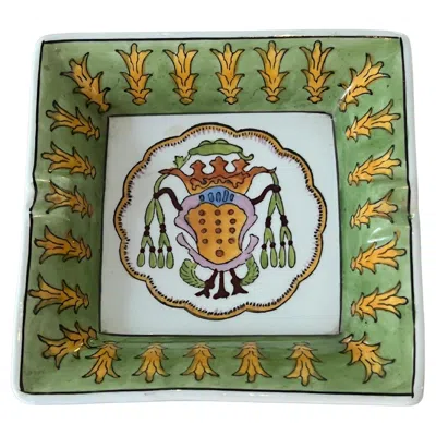 Pre-owned Hermes Ceramic Ashtray Catch All Tray Dish In The Style Of  In Brown