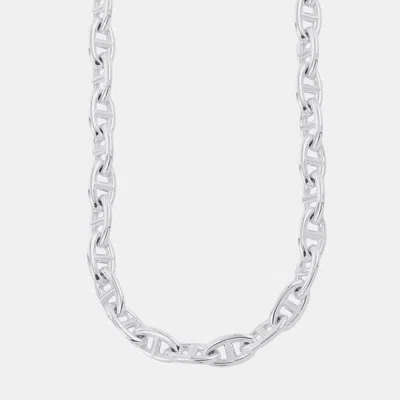 Pre-owned Hermes Chaine D'ancre 925 Sterling Silver Women's Necklace Gm