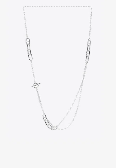 Hermes Chaine D'ancre Alea Ii Necklace 80 In Silver