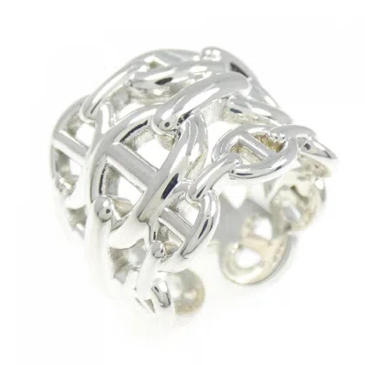 Pre-owned Hermes Chaine D'ancre Band Ring ()