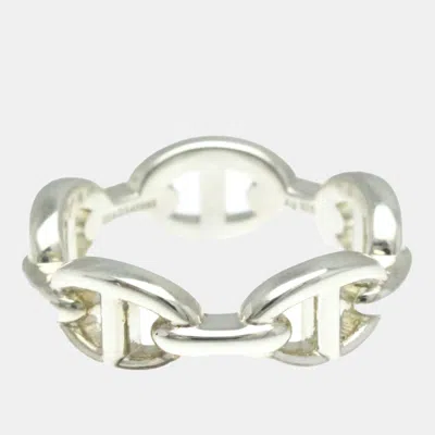 Pre-owned Hermes Silver Chaine D'ancre Bracelet
