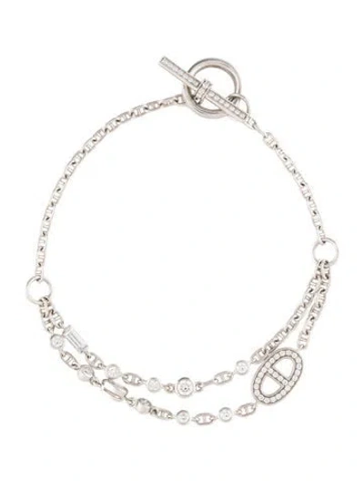Pre-owned Hermes Chaine D'ancre Chaos Fancy Bracelet, 6.25" In Multi