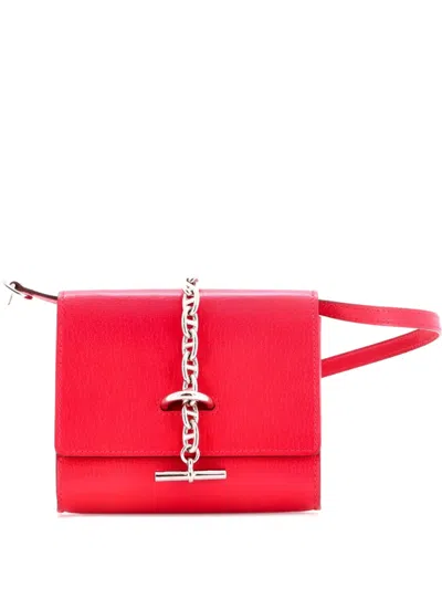 Pre-owned Hermes Chaine D'ancre Compact Wallet On Strap Chevre Chamkila Shoulder Bag In Pink