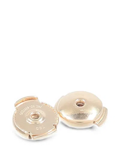 Pre-owned Hermes Chaine D'ancre Contour Diamond Earrings In Gold