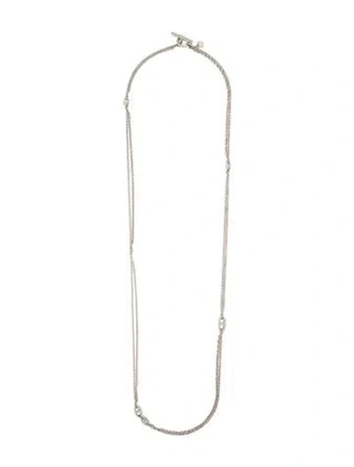 Pre-owned Hermes Chaîne D'ancre Double Chain Necklace, 47" In Multi
