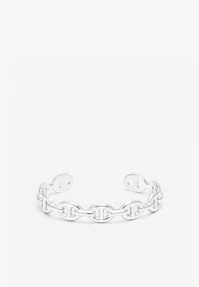 Hermes Chaine D'ancre Enchainee Mm Bracelet In Silver