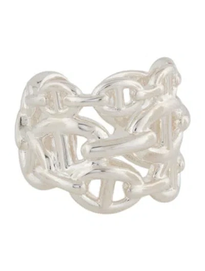 Pre-owned Hermes Chaine D'ancre Enchainee Ring, Large Model In Multi