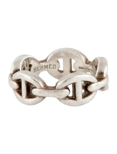 Pre-owned Hermes Chaine D'ancre Enchainee Ring In Multi