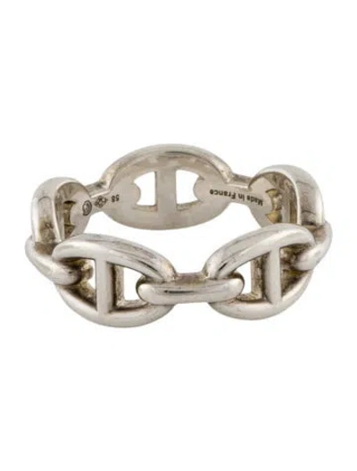 Pre-owned Hermes Chaine D'ancre Enchainee Ring In Multi