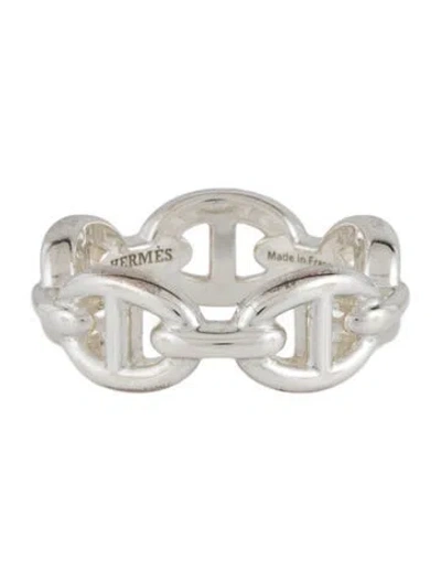 Pre-owned Hermes Chaine D'ancre Enchainee Ring In Multicolor