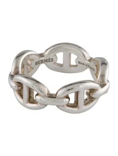 Pre-owned Hermes Chaine D'ancre Enchainee Ring, Small Model In Multi