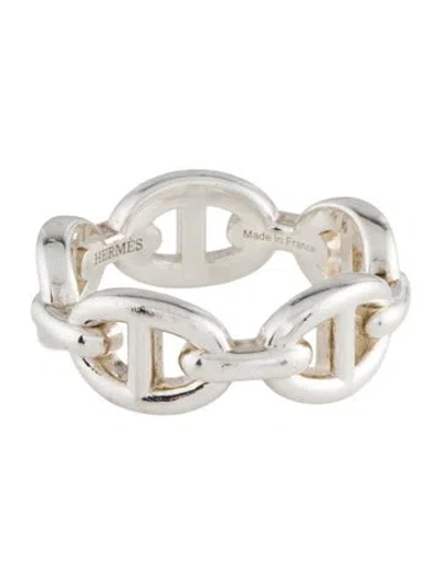 Pre-owned Hermes Chaine D'ancre Enchainee Ring, Small Model In Multi