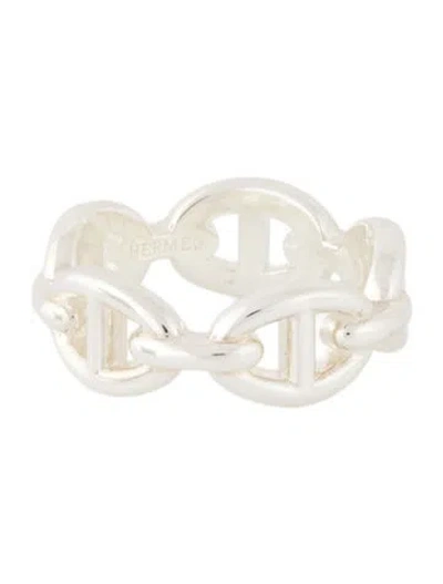 Pre-owned Hermes Chaine D'ancre Enchainee Ring, Small Model In Multi