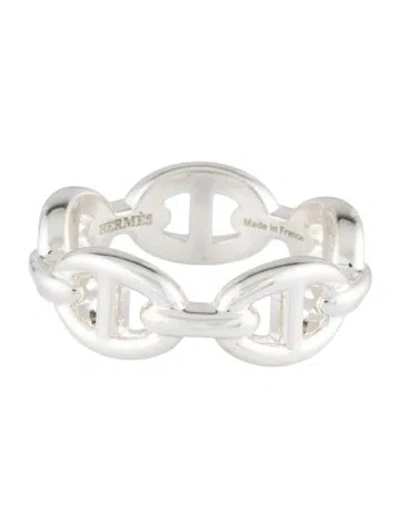 Pre-owned Hermes Chaine D'ancre Enchainee Ring, Small Model In Multi