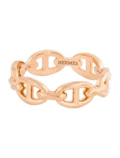 Pre-owned Hermes Chaine D'ancre Enchainee Ring, Small Model In Multicolor