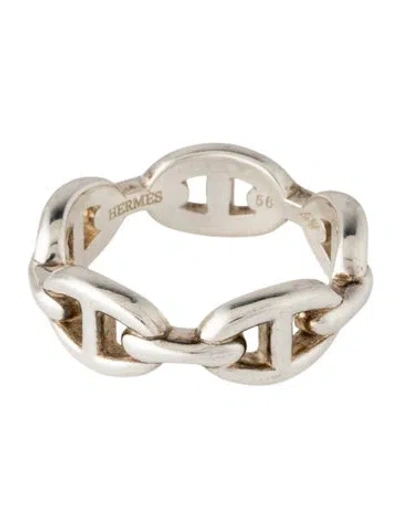 Pre-owned Hermes Chaine D'ancre Enchainee Ring, Small Model In Multicolor