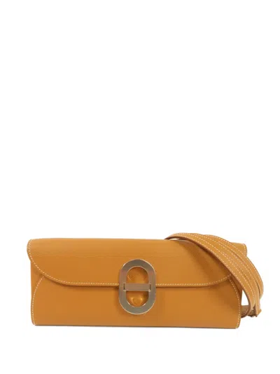 Pre-owned Hermes Chaine D'ancre Epsom Clutch Cbag In Brown