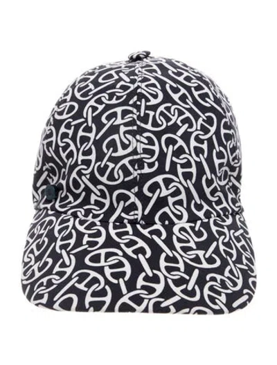 Pre-owned Hermes Chaine D'ancre Ilona Naoussa Cap In Blue