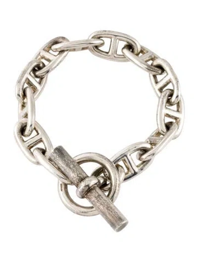 Pre-owned Hermes Chaine D'ancre Link Bracelet, 6.25" In Multi
