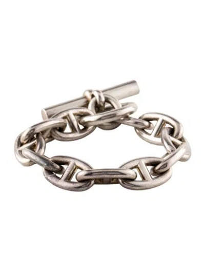 Pre-owned Hermes Chaine D'ancre Link Bracelet, 6.75" In Multi