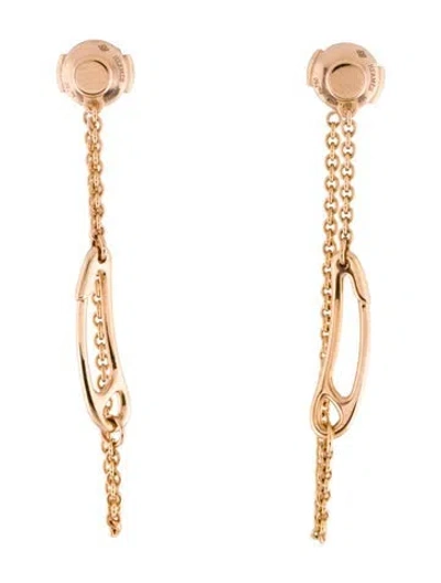 Pre-owned Hermes Chaîne D'ancre Mini Punk Earrings In Multi