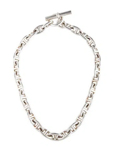 Pre-owned Hermes Chaine D'ancre Necklace, Large Model, 17" In Multicolor