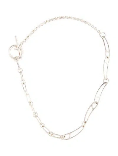 Pre-owned Hermes Chaine D'ancre Punk Necklace, 16.5" In Multicolor