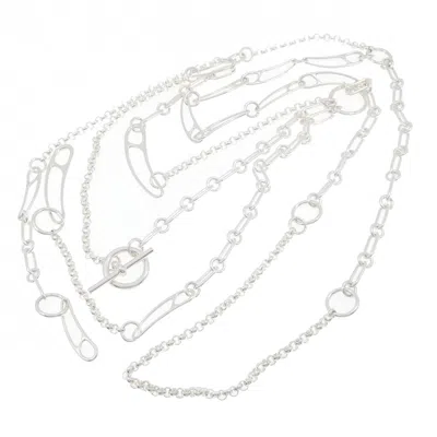 Pre-owned Hermes Chaîne D'ancre Punk Necklace Jewelry () In Silver