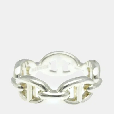 Pre-owned Hermes Chaine D'ancre Ring Silver 925 Fashion No Stone Band Ring Silver