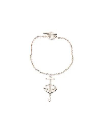 Pre-owned Hermes Hermès Chaine D'ancre Silver Bracelet