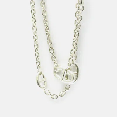 Pre-owned Hermes Chaine D'ancre Silver No Stone Pendant Necklace Silver
