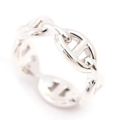 Pre-owned Hermes Chaine D'ancre Silver Silver 925 Band Ring ()