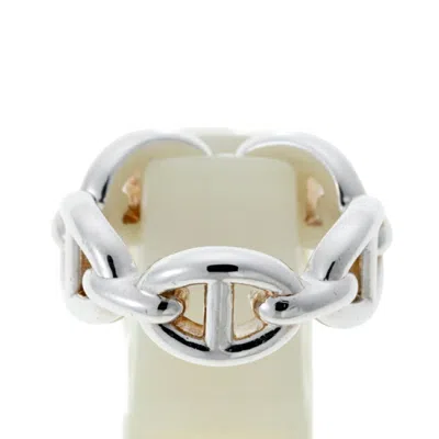 Pre-owned Hermes Chaine D'ancre Silver Silver 925 Band Ring ()