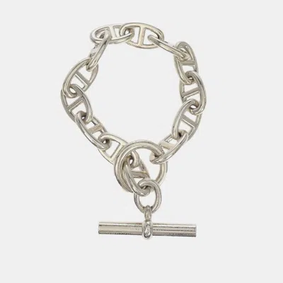 Pre-owned Hermes Chaine D'ancre Silver Tgm Ag925 Bracelet