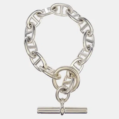 Pre-owned Hermes Chaine D'ancre Tgm Bracelet Ag925 Silver