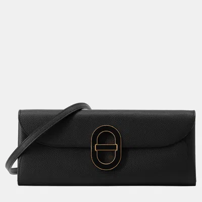 Pre-owned Hermes Chaine D'ancre Too Go Black Epsom