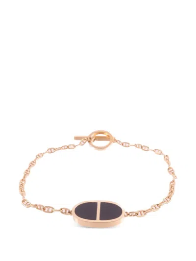 Pre-owned Hermes Chaine D'ancre Verso Bracelet In Pink