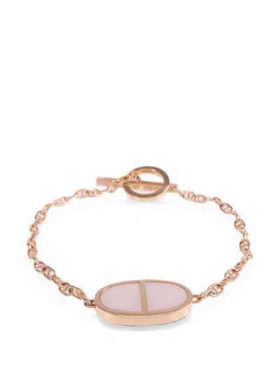 Pre-owned Hermes Chaine D'ancre Verso Bracelet In Pink