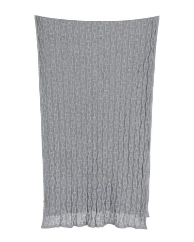 Hermes Hermès Chain-motif Knit Muffler (authentic Pre-loved) In Gray