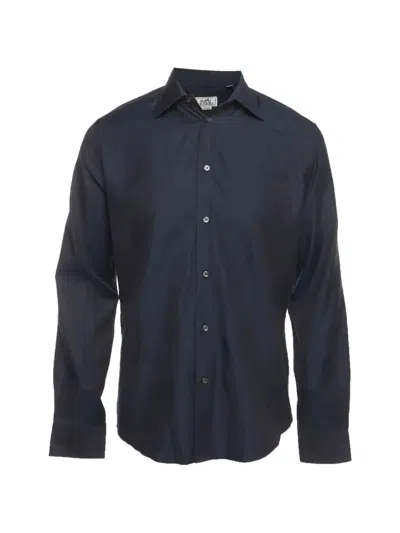 Pre-owned Hermes Chambray Long-sleeve Shirt In Blue