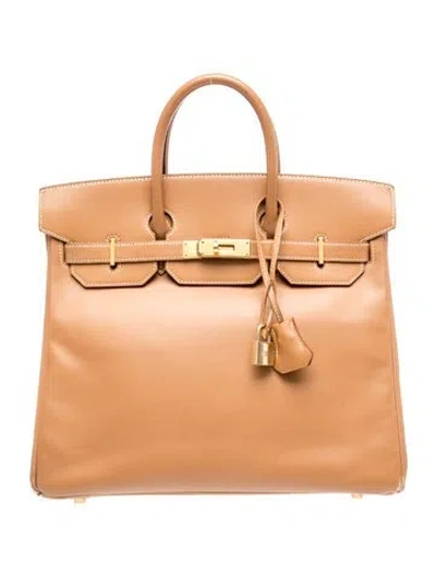 Pre-owned Hermes Chamonix Hac Birkin 32 In Brown